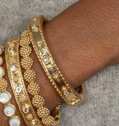 Berry Gem Classic Clear CZ Hinged Bangle