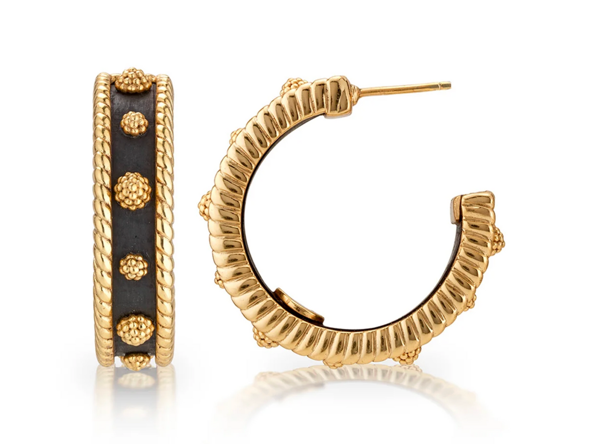 Berry Medium Hoop Earrings