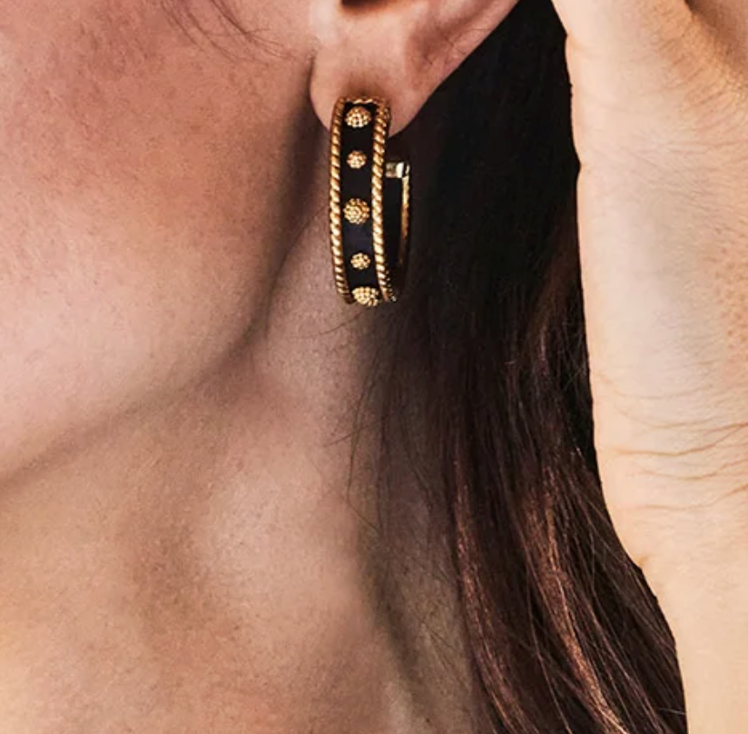 Berry Medium Hoop Earrings