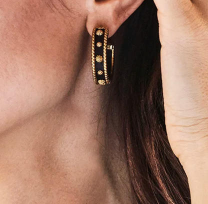 Berry Medium Hoop Earrings