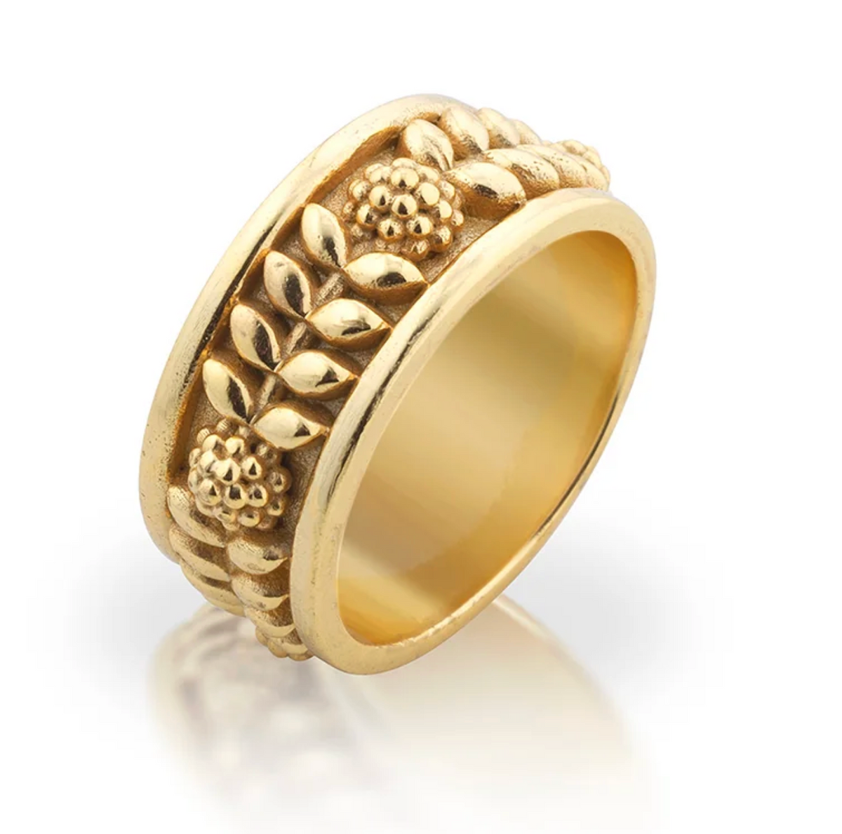 Berry Vine Ring In Gold
