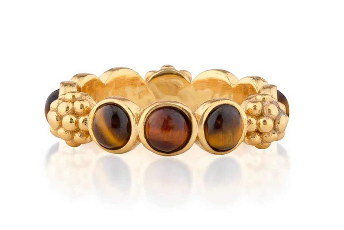 Berry Gem Tigers Eye Ring