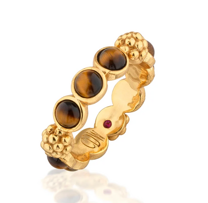 Berry Gem Tigers Eye Ring