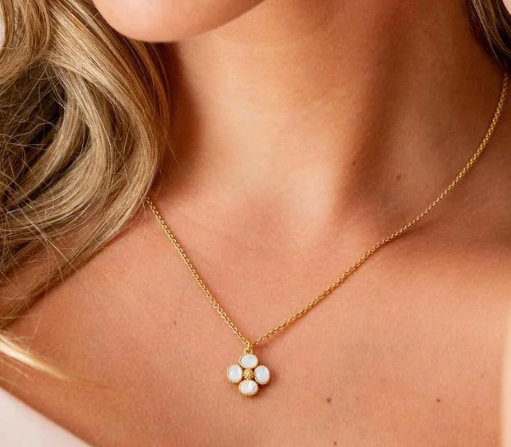 Berry Clover Double Sided Charm Necklace