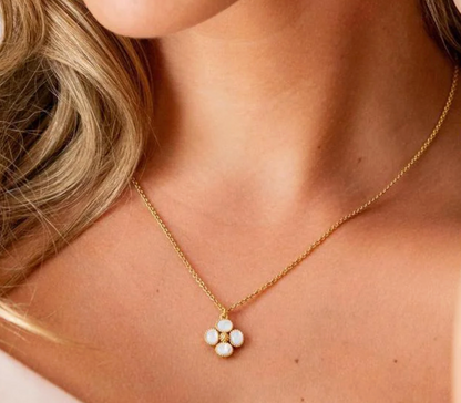 Berry Clover Double Sided Charm Necklace