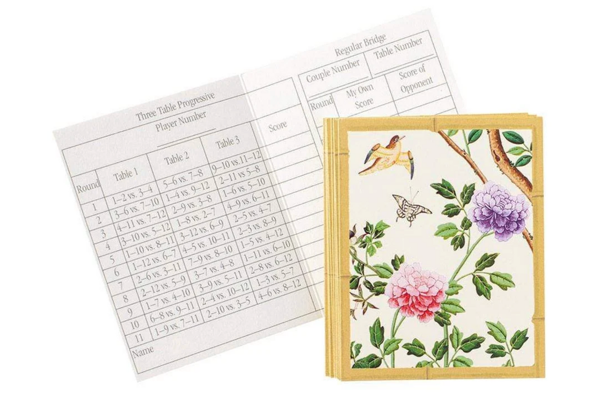Chinese Wallpaper Bridge Tallies package of 12
