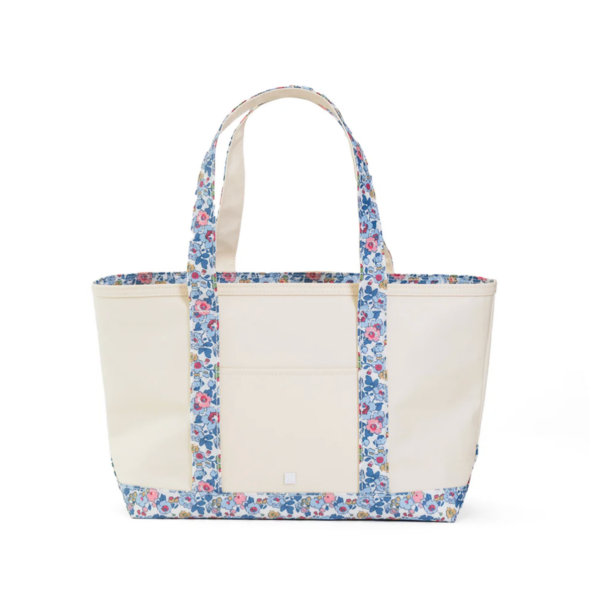 MEDIUM TOTE - COATED CANVAS NATURAL WITH TRIM