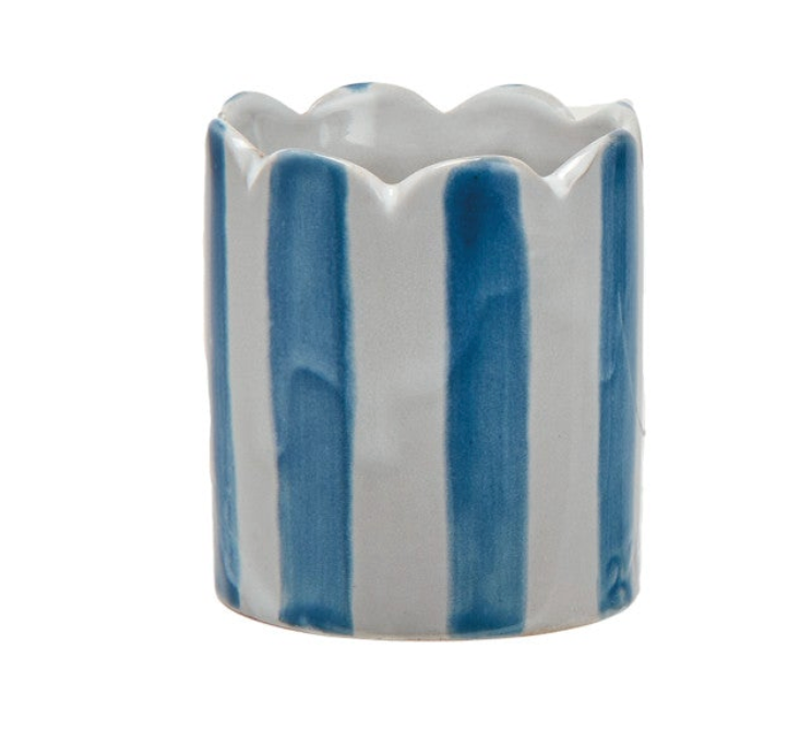 Stoneware Matchstick Holder w/ Striker Bottom