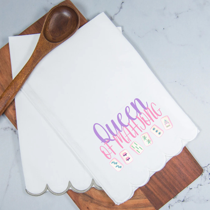 Queen of Mahjong Tea Towel