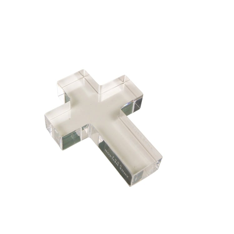Clear Small Cross Acrylic Weights