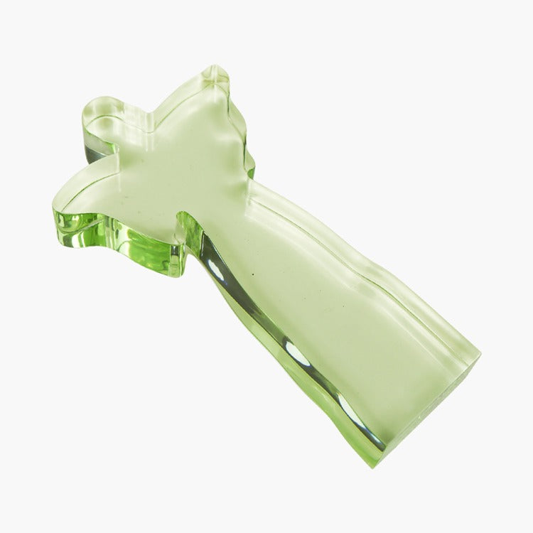 Green Large Angel Acrylic Weight