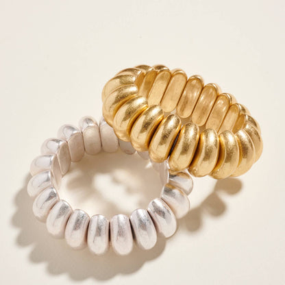 Round Shaped Vintage Metal Stretch Bracelet