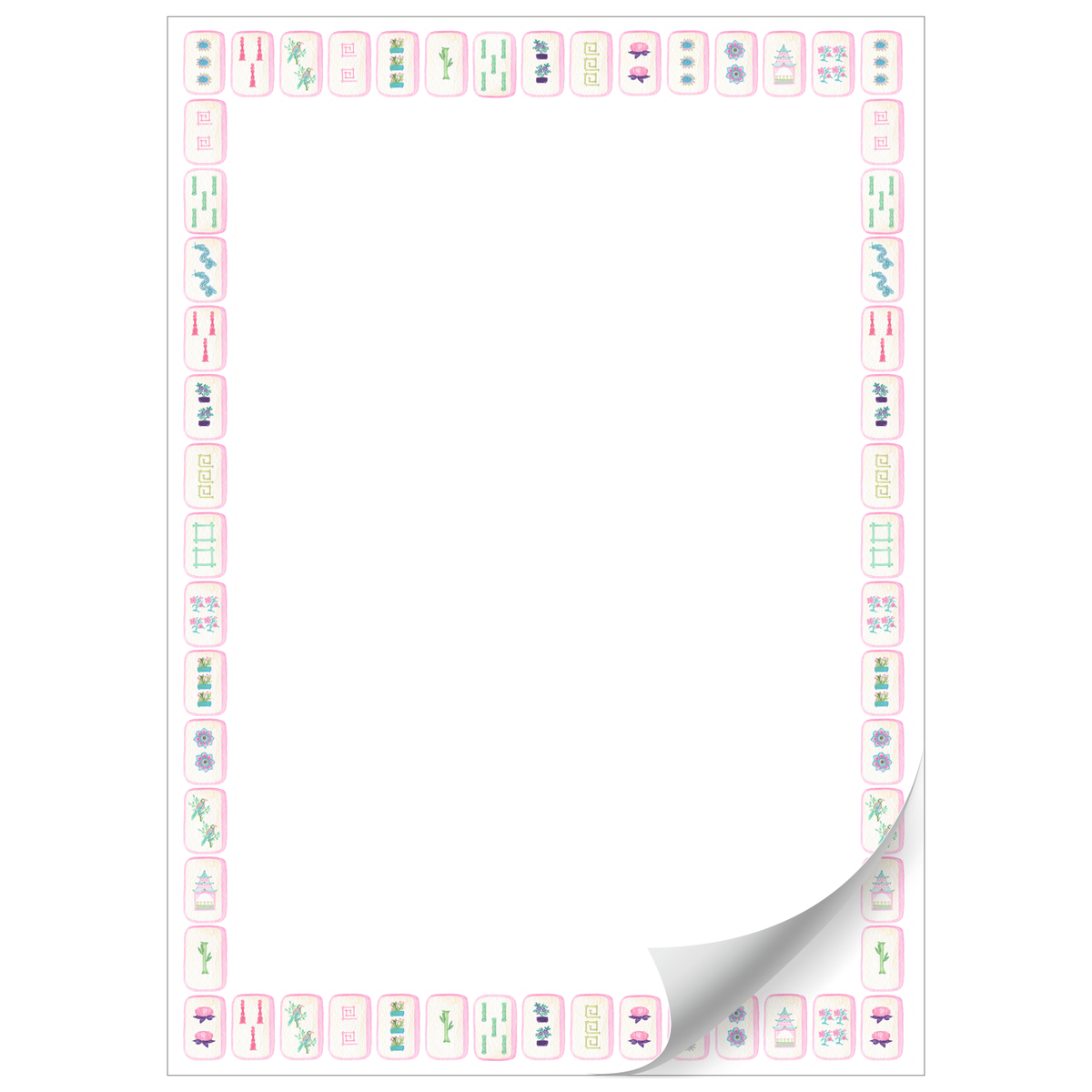 Bam Let's Mahj Mahjong 5x7 Notepad | 50 Sheets