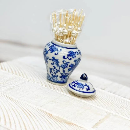 Mini Ginger Jar with Picks - 3 Patterns