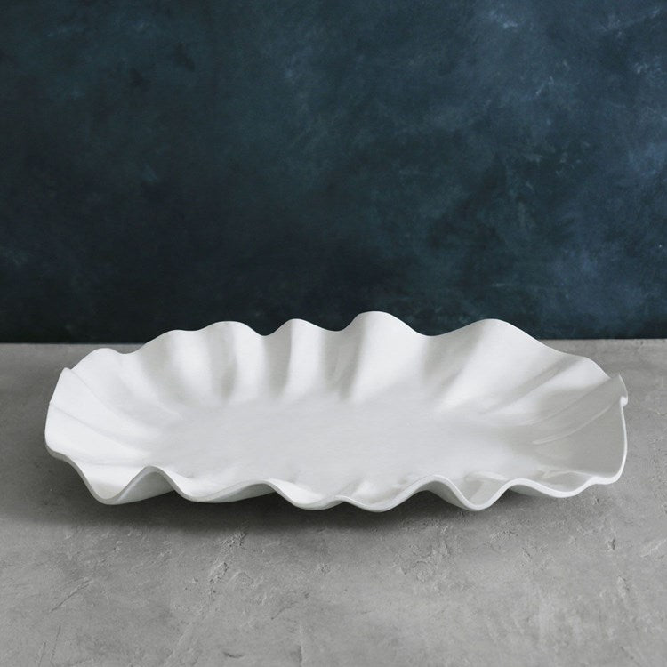 VIDA Bloom Lg Oval Platter (White)