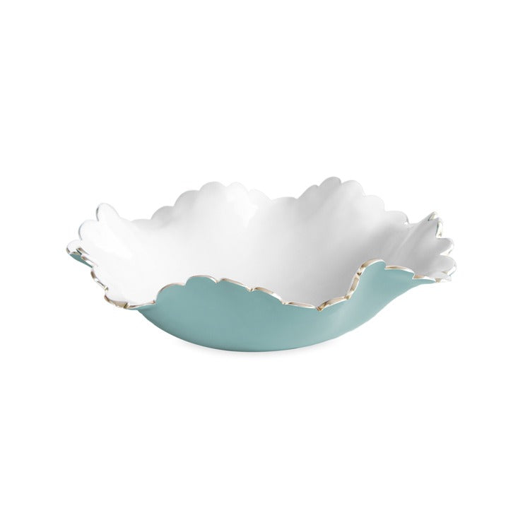 ENCANTO Colette Medium Bowl (Turquoise and White)