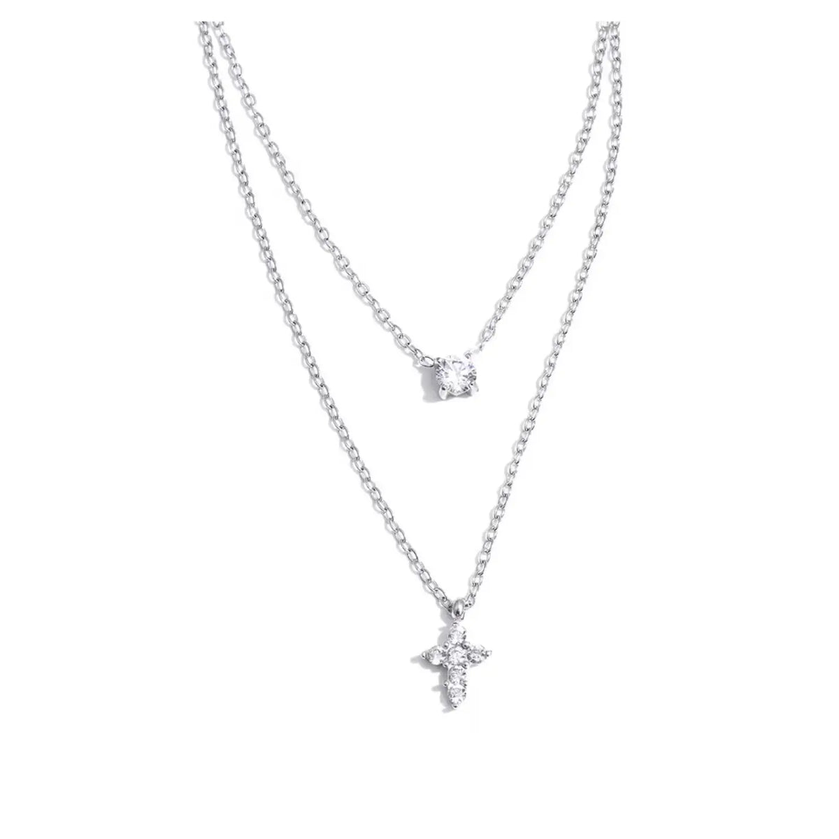 Delilah Cross Layered Necklace