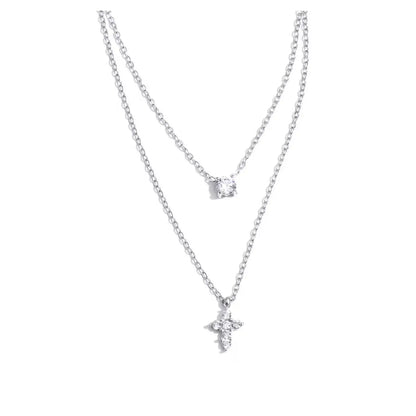 Delilah Cross Layered Necklace