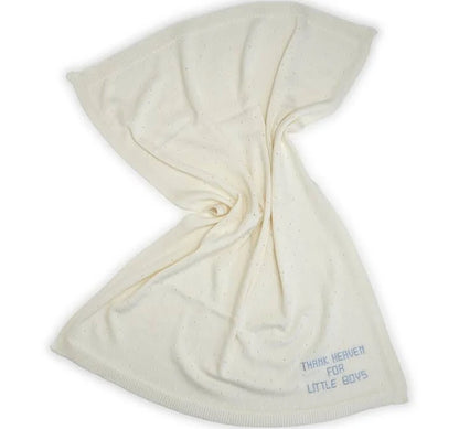 Thank Heaven Embroidered Knit Blanket