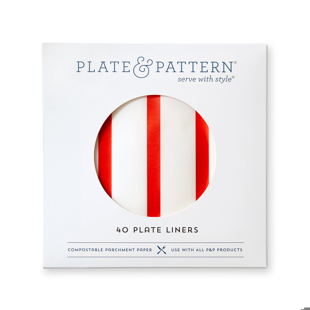 Red Stripes Plate Liner