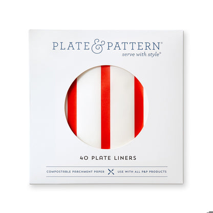 Red Stripes Plate Liner