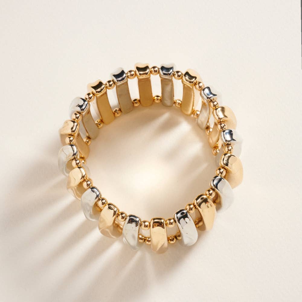 Classic Vintage Domed Shaped CCB Stretch Bracelet