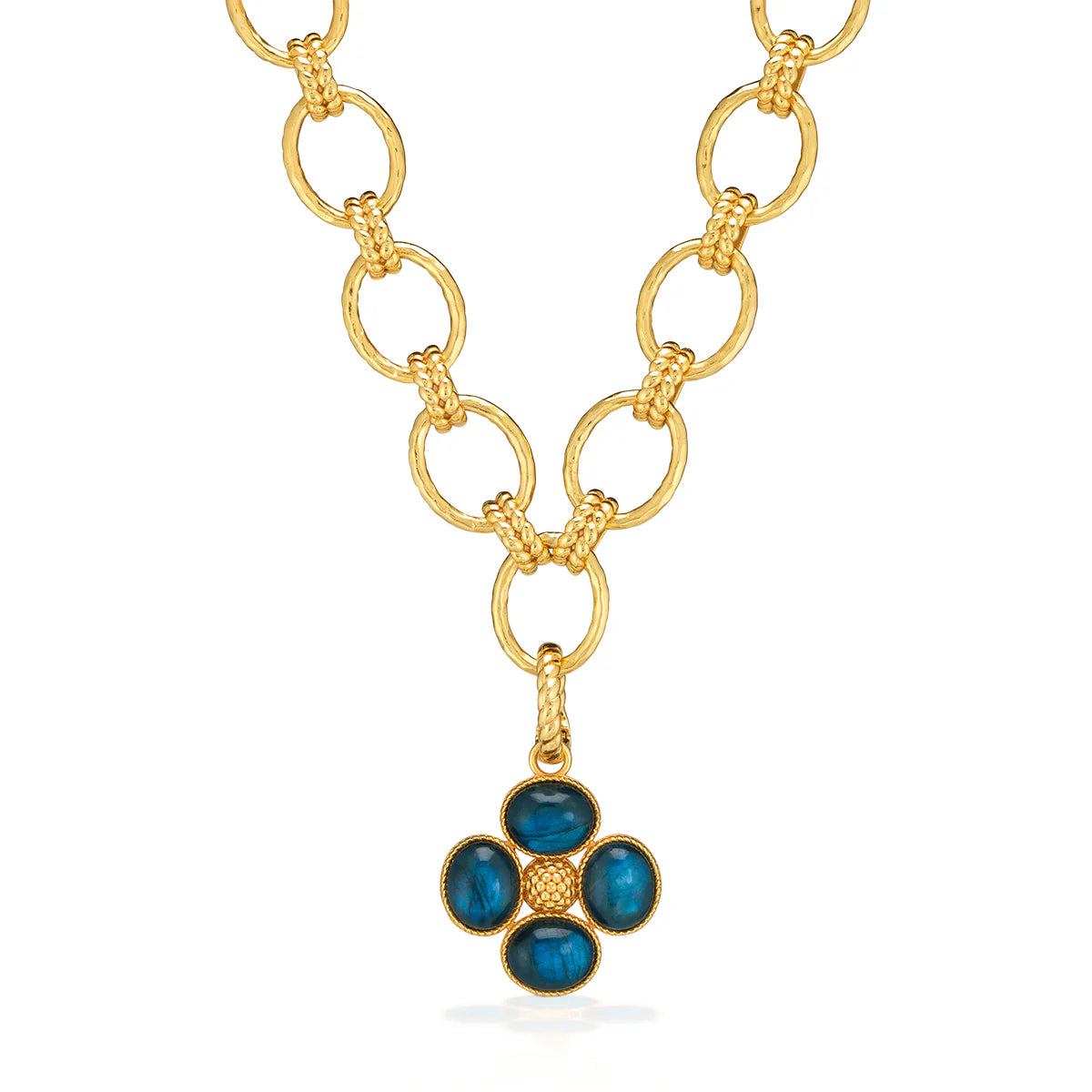 Berry Clover Double Sided Pendant - Blue Labradori