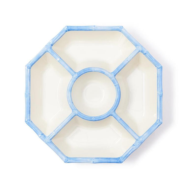 French Blue Bamboo Melamine Chip and Dip