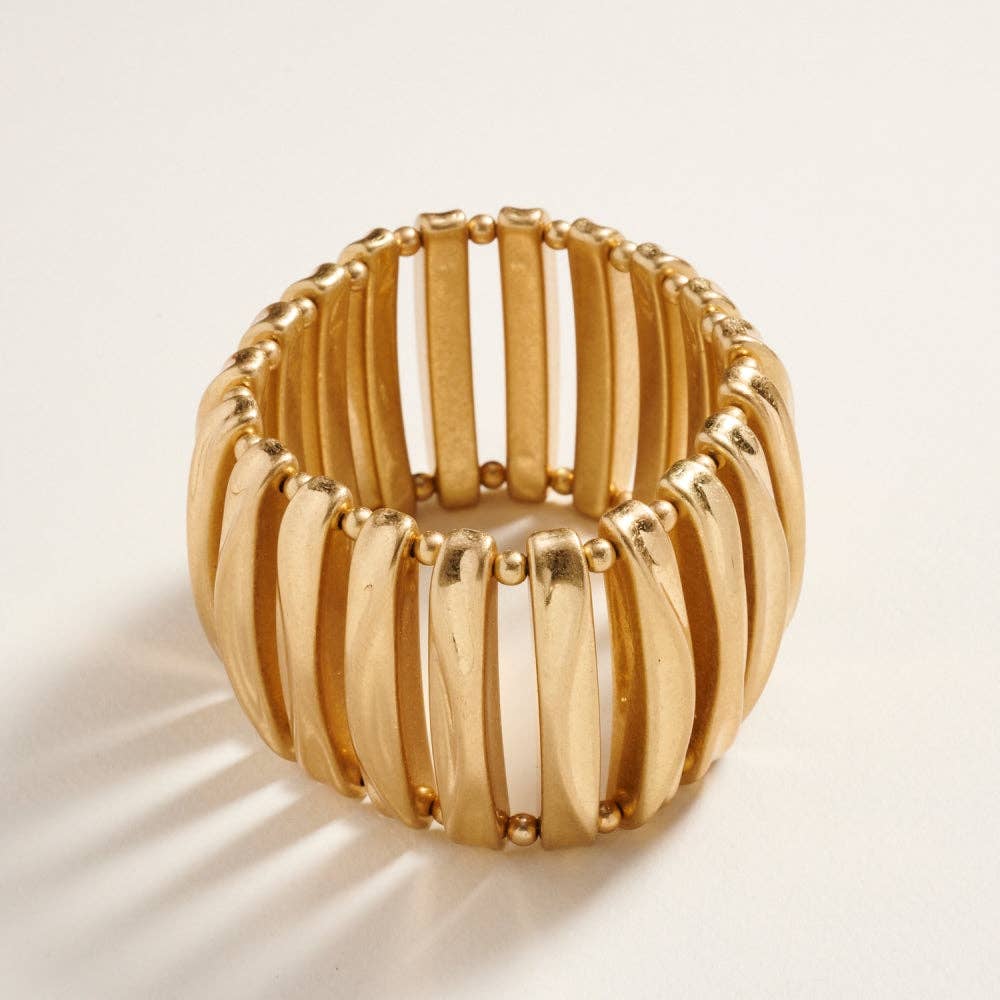 Classic Vintage Domed Shaped CCB Stretch Bracelet