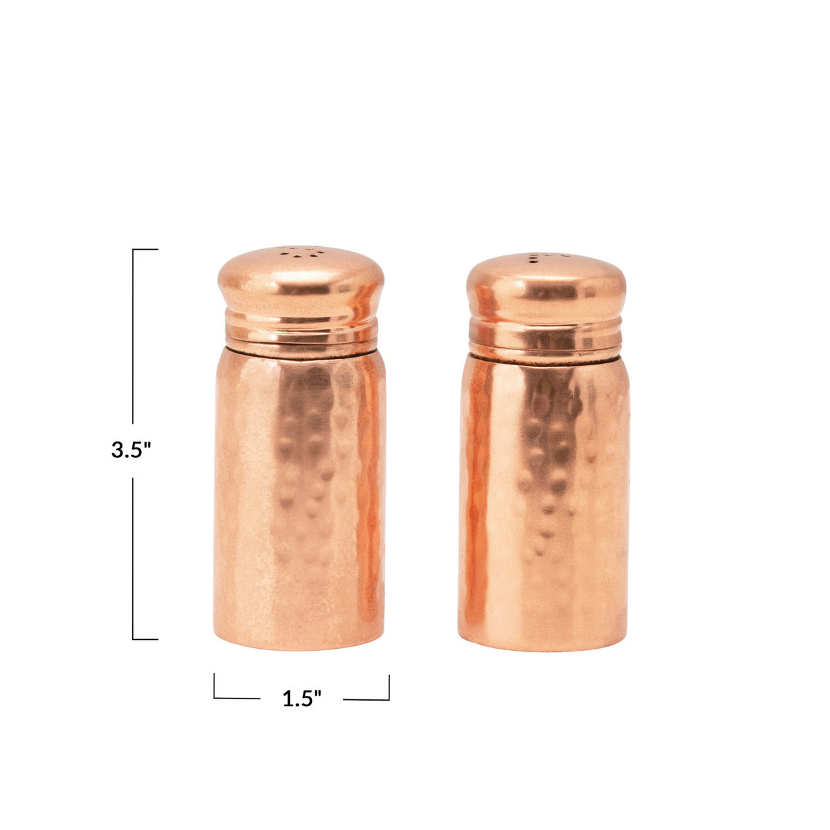 Hammered Salt and Pepper Shaker Set