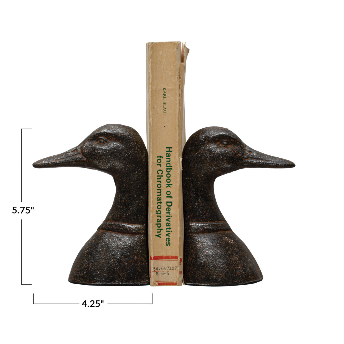 Cast Iron Duck Head Bookends Set of 2
