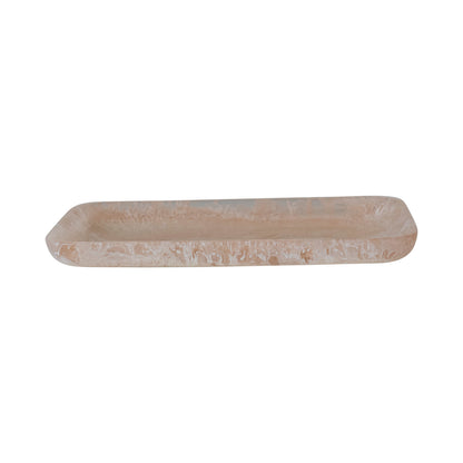 Pink Sand Marble Resin Tray