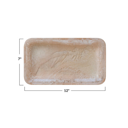 Pink Sand Marble Resin Tray