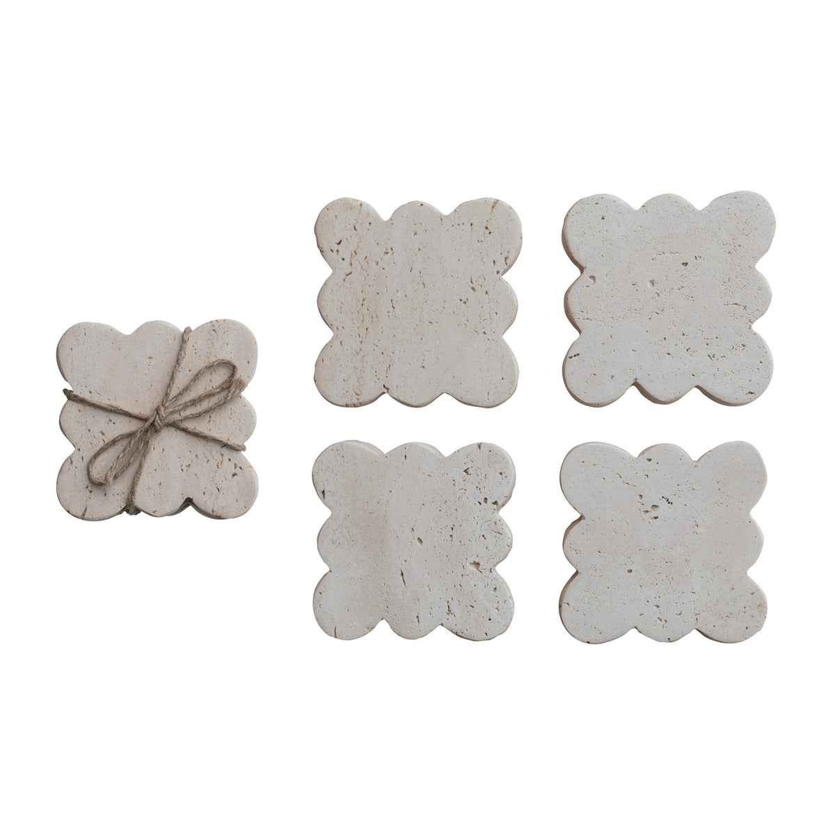 Scalloped Edge Coasters - Set of 4