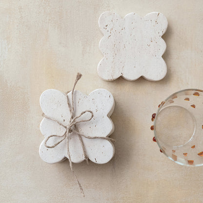 Scalloped Edge Coasters - Set of 4