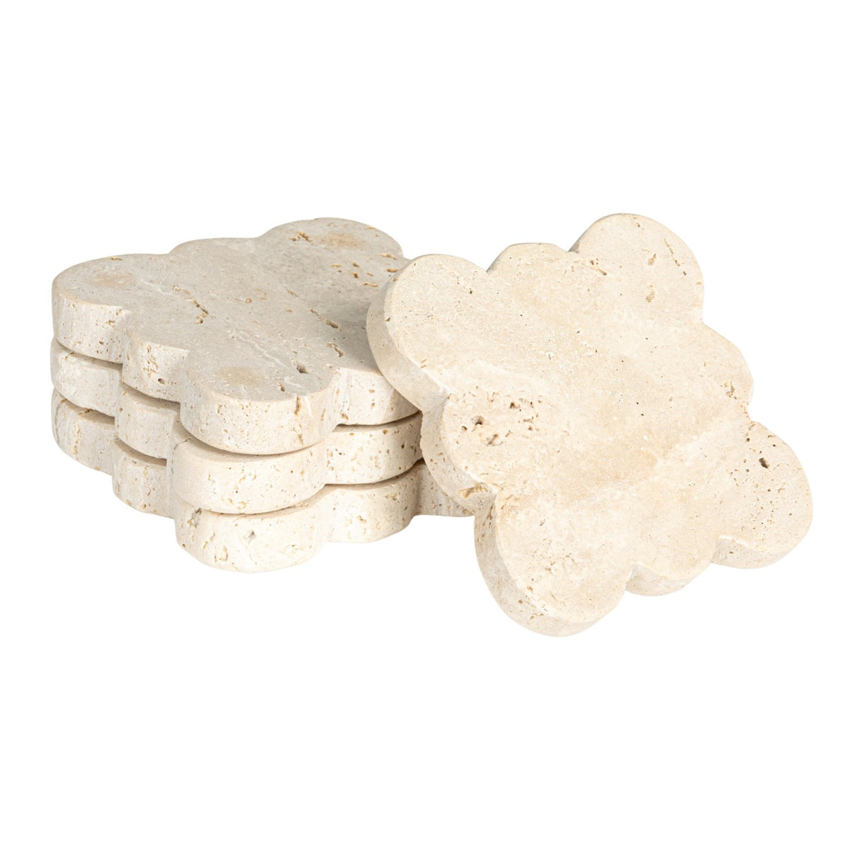 Scalloped Edge Coasters - Set of 4