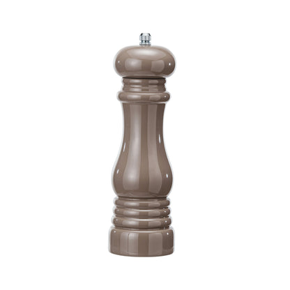 Enameled Rubberwood Salt/Pepper Mill, Grey
