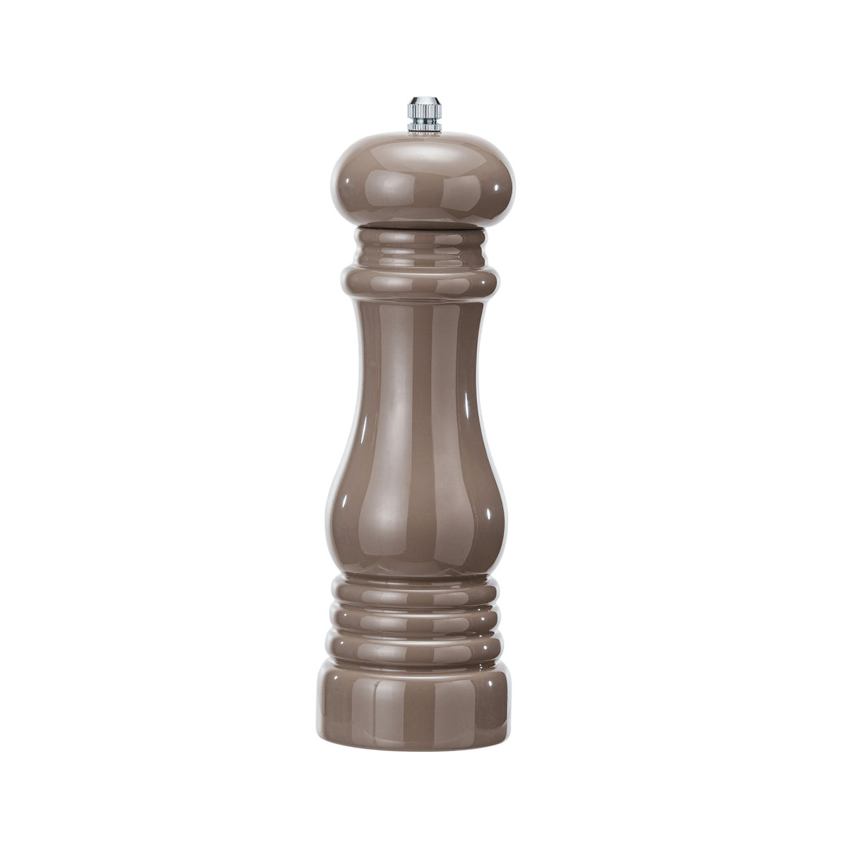 Enameled Rubberwood Salt/Pepper Mill, Grey