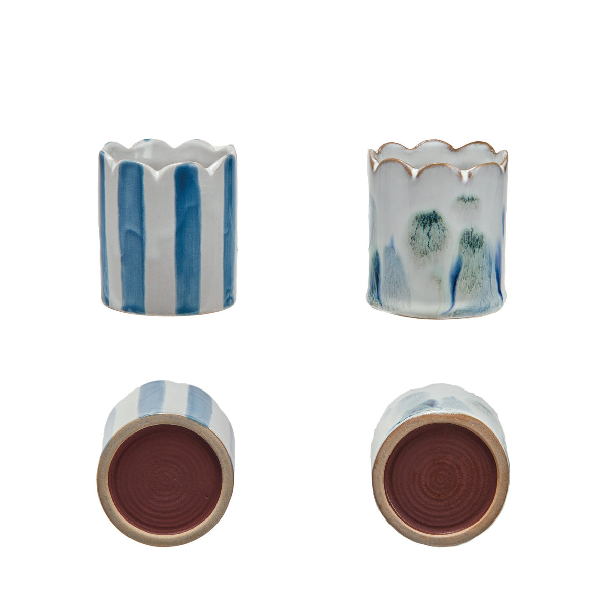 Stoneware Matchstick Holder w/ Striker Bottom