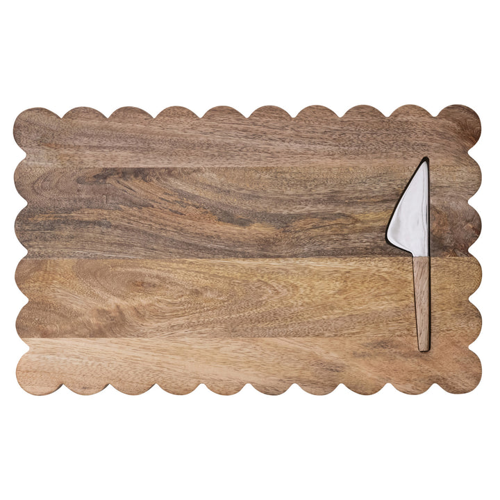 Serving Board w/ Stainless Steel Cheese Knife
