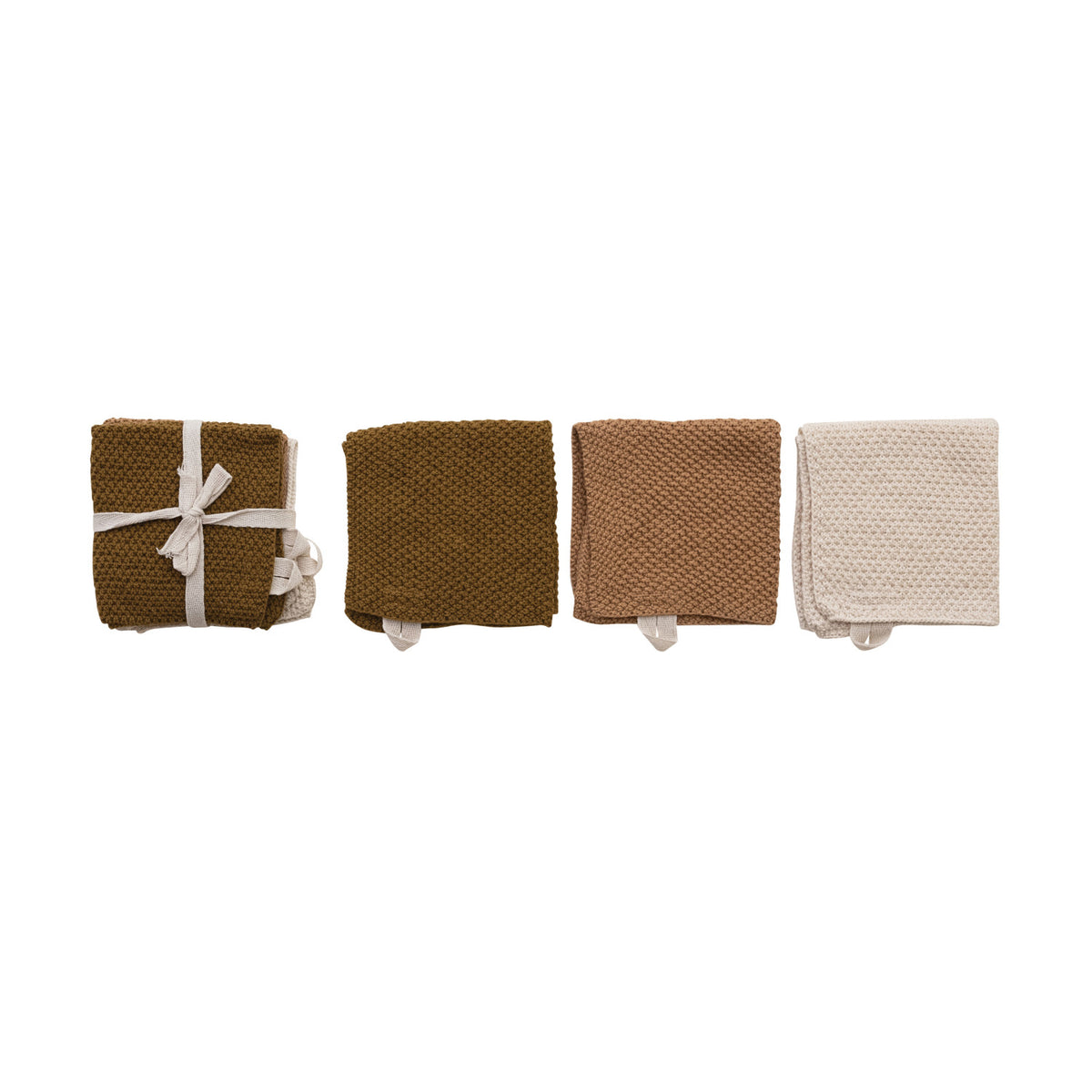 Cotton Knit Dish Cloths Set of 3