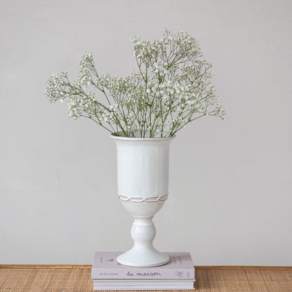 White Stoneware Urn