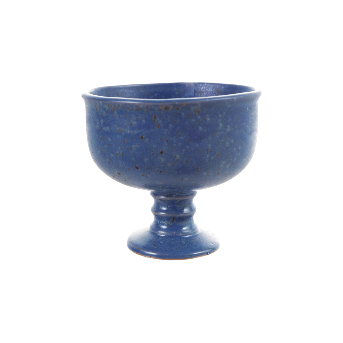 Stoneware French Blue Pedestal Bowl
