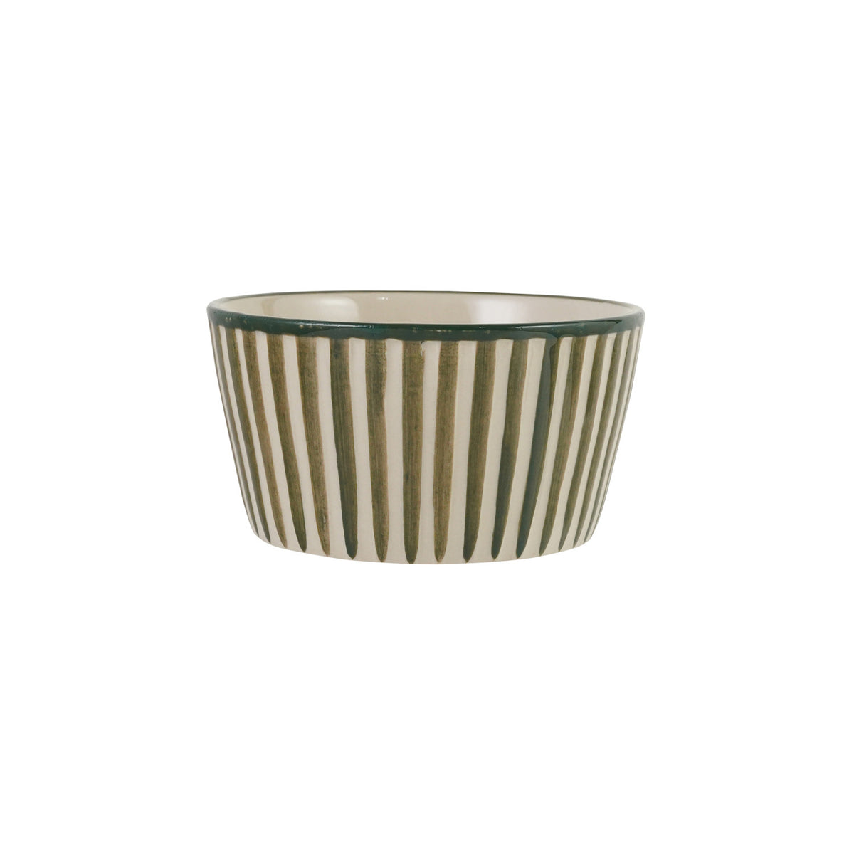 Stoneware Striped Bowl