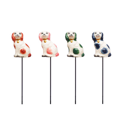 Stoneware Staffordshire Dog Plant Stake