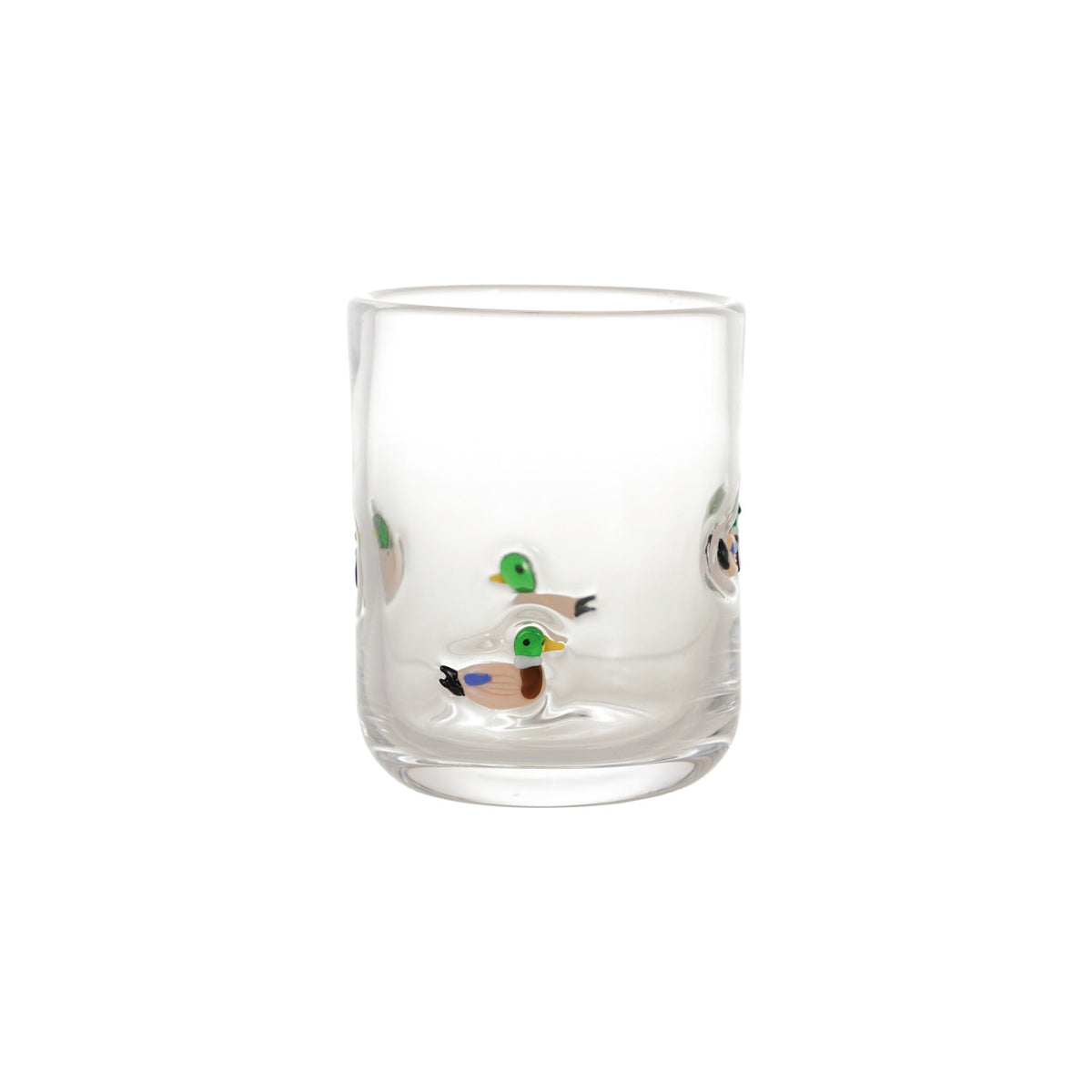 16 oz. Drinking Glass with Embedded Mallards