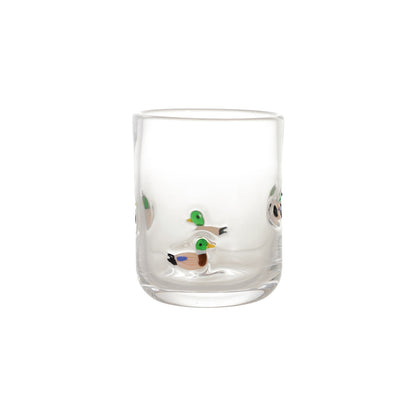 16 oz. Drinking Glass with Embedded Mallards