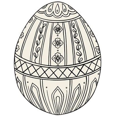 Die Cut Coloring Easter Egg Placemat (12 sheets)