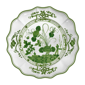 VIDA Faenza Round Platter 13" Green & White