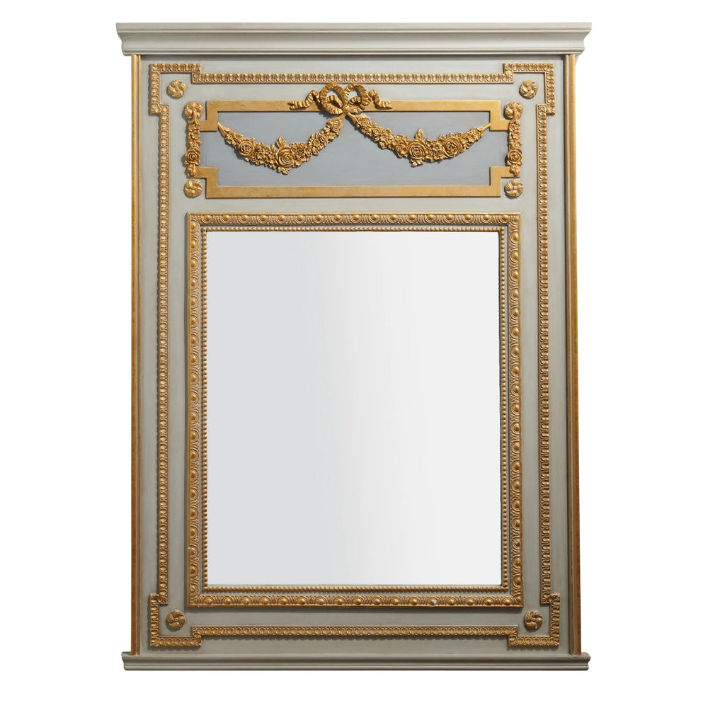 Wood Framed Mirror with Bow